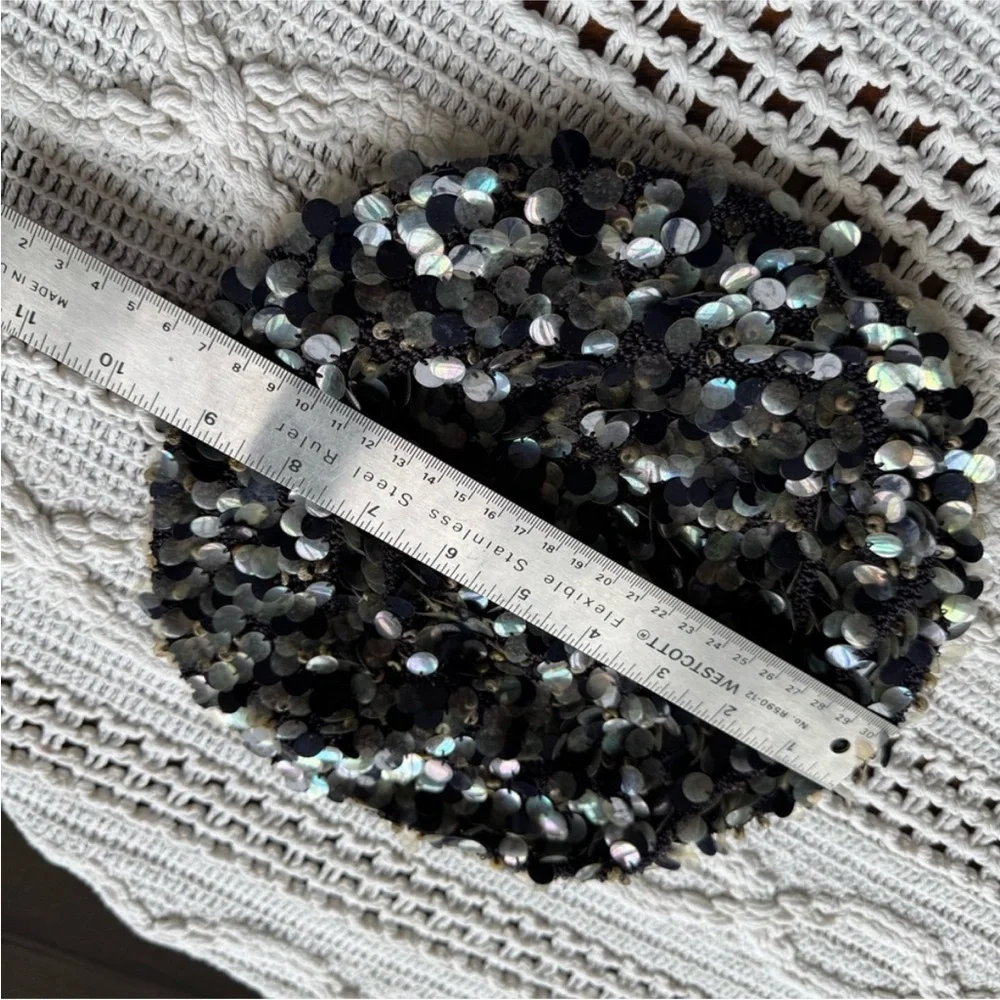 Vintage Black Sequin Hat - Picture 11 of 13